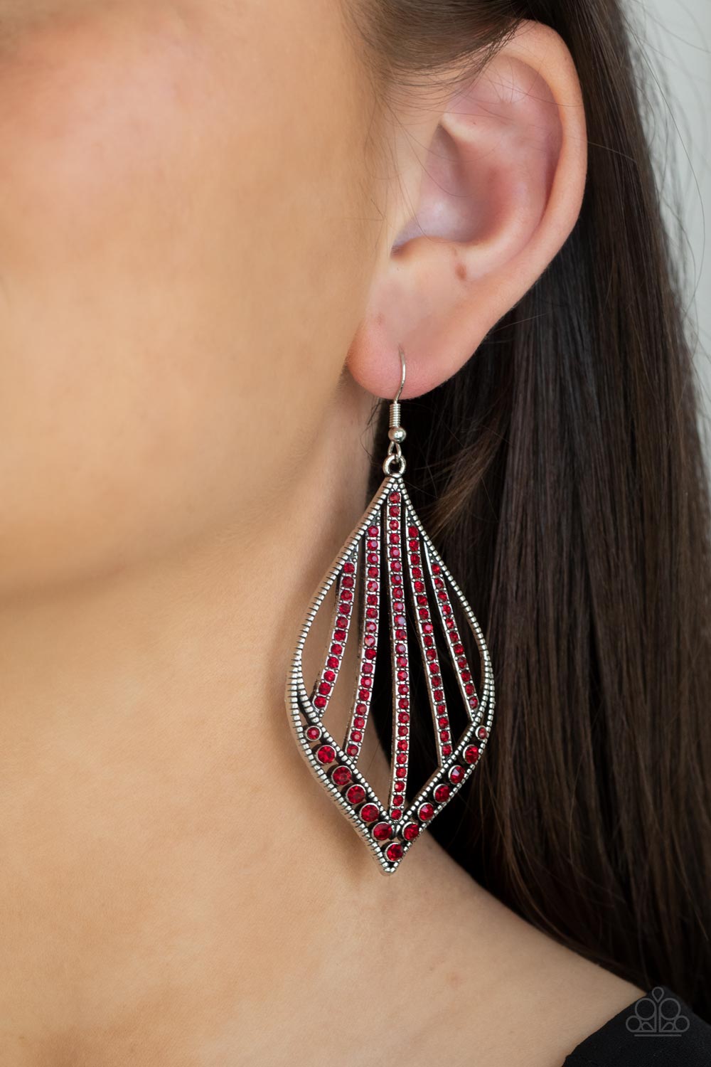 Showcase Sparkle - Red Earrings 