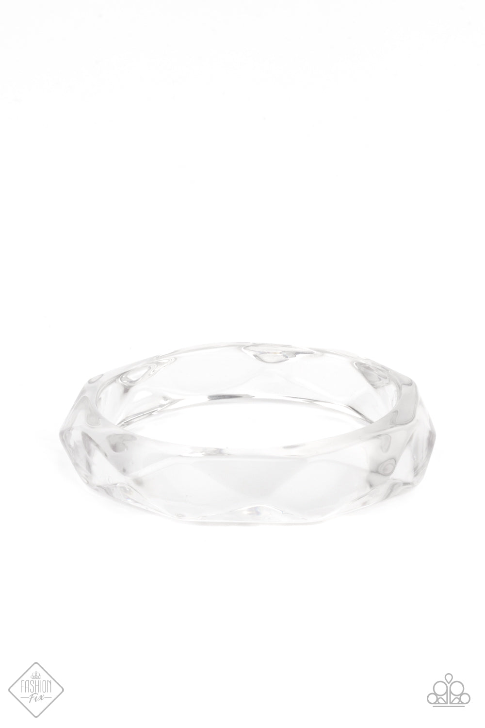 Paparazzi Clear-Cut Couture - White Bracelet 