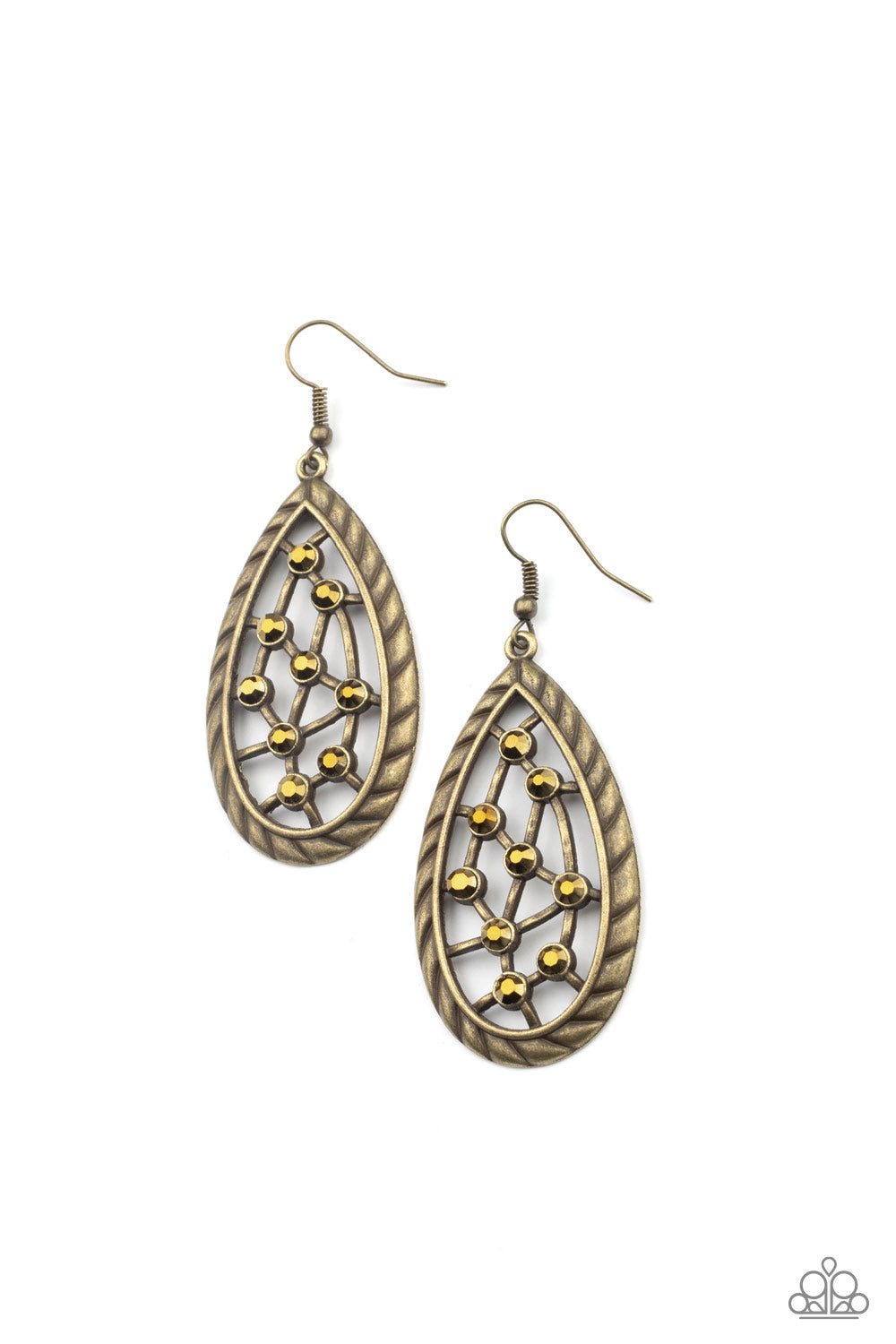 Paparazzi Industrial Incandescence - Brass Earrings 