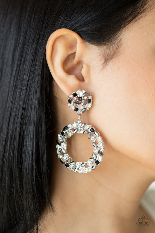 Party Ensemble - Black Post Earrings 