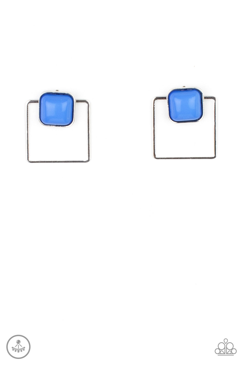 Paparazzi FLAIR and Square - Blue Post Earrings 