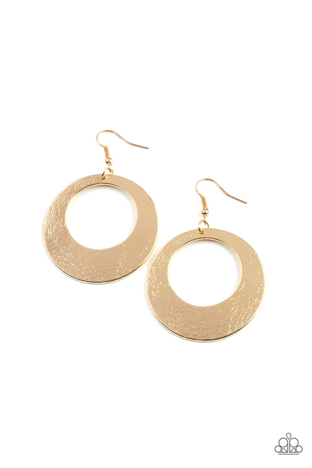 Paparazzi Outer Plains - Gold Earrings 