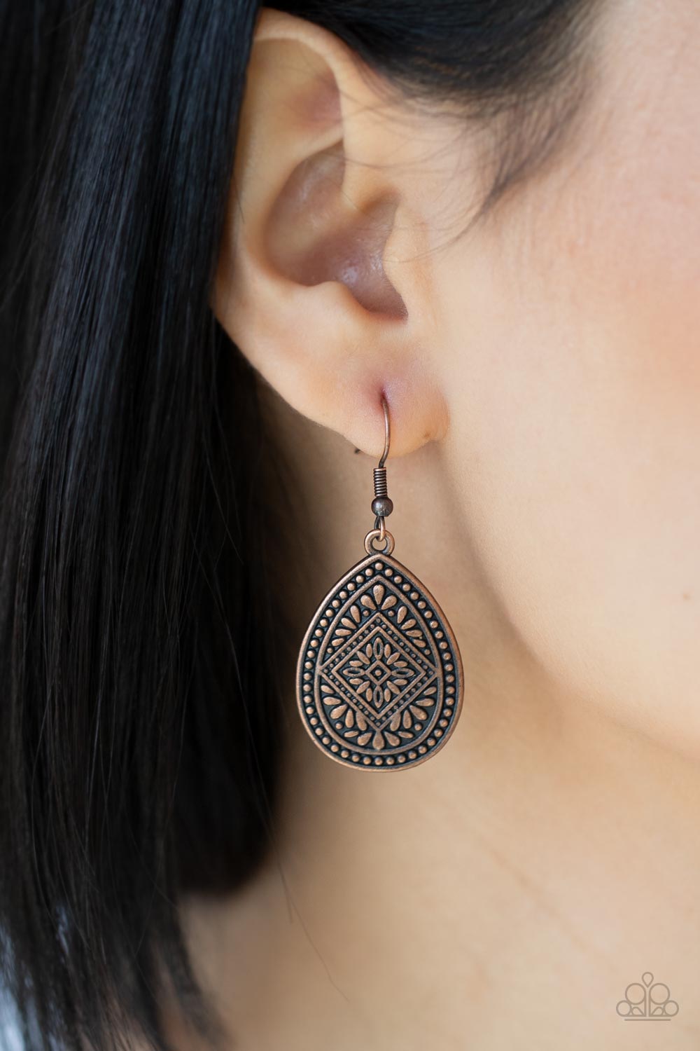 Mayan Mecca - Copper Earrings 