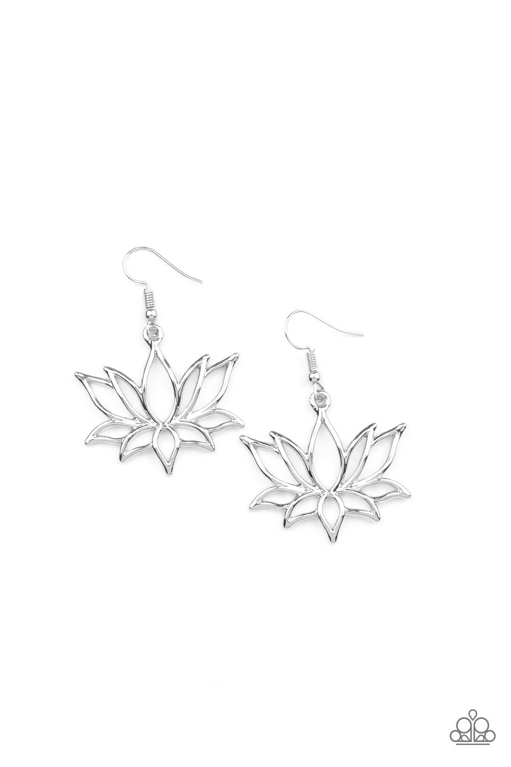 Paparazzi Lotus Ponds - Silver Earrings 