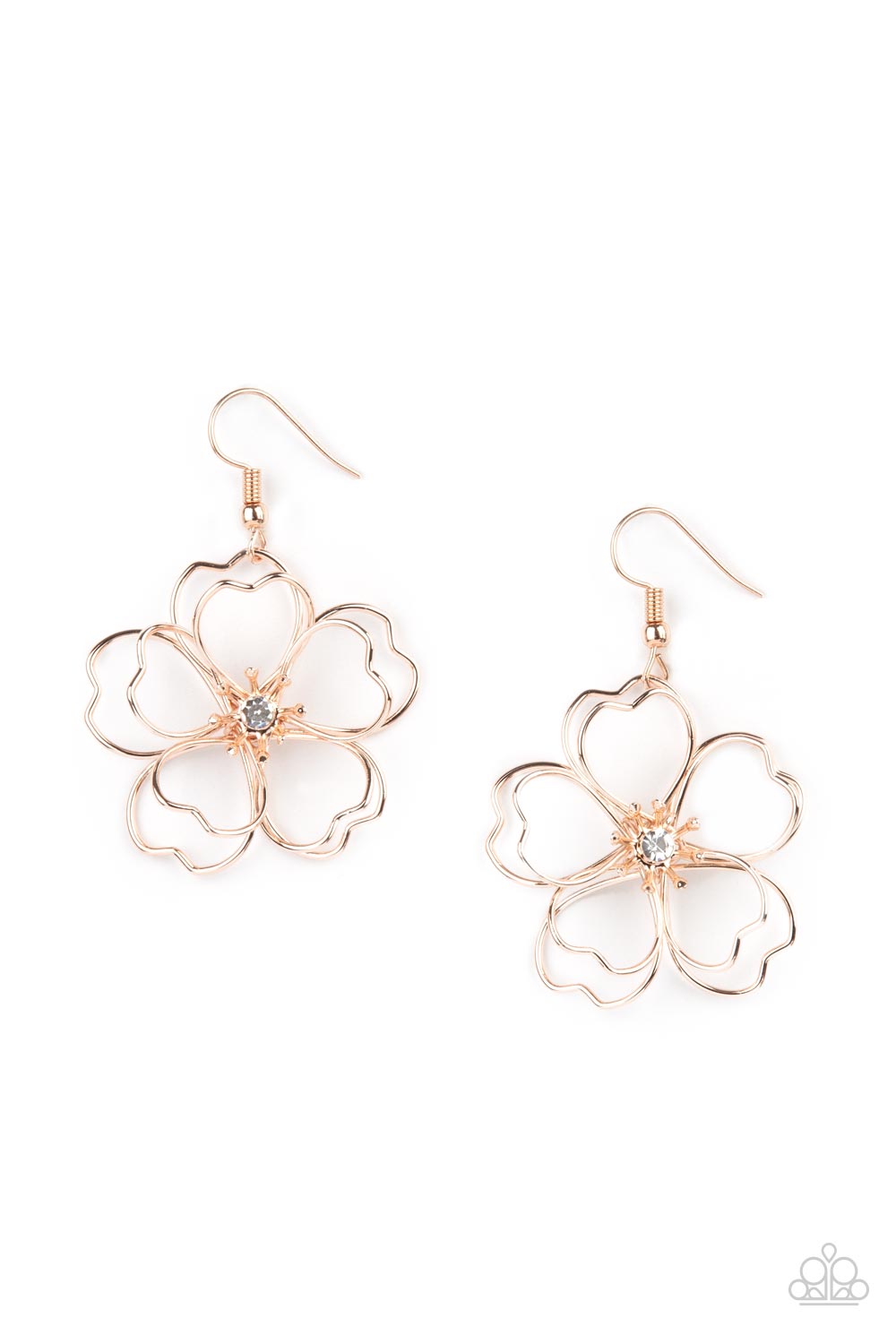 Paparazzi Petal Power - Rose Gold Earrings 