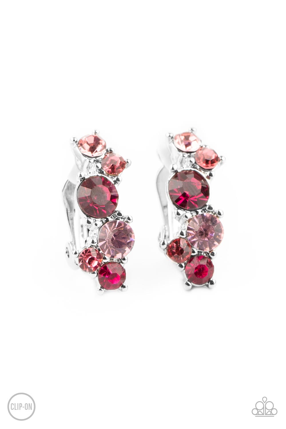 Paparazzi Cosmic Celebration - Pink Clip On Earrings 