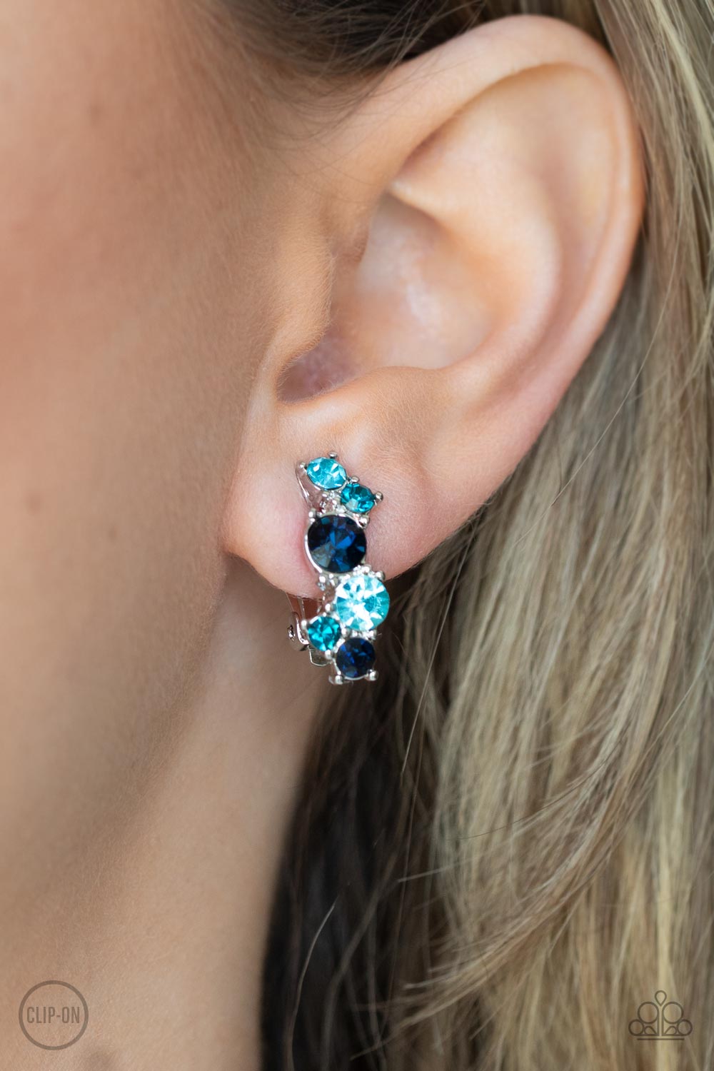 Paparazzi Cosmic Celebration - Blue Clip On Earrings 