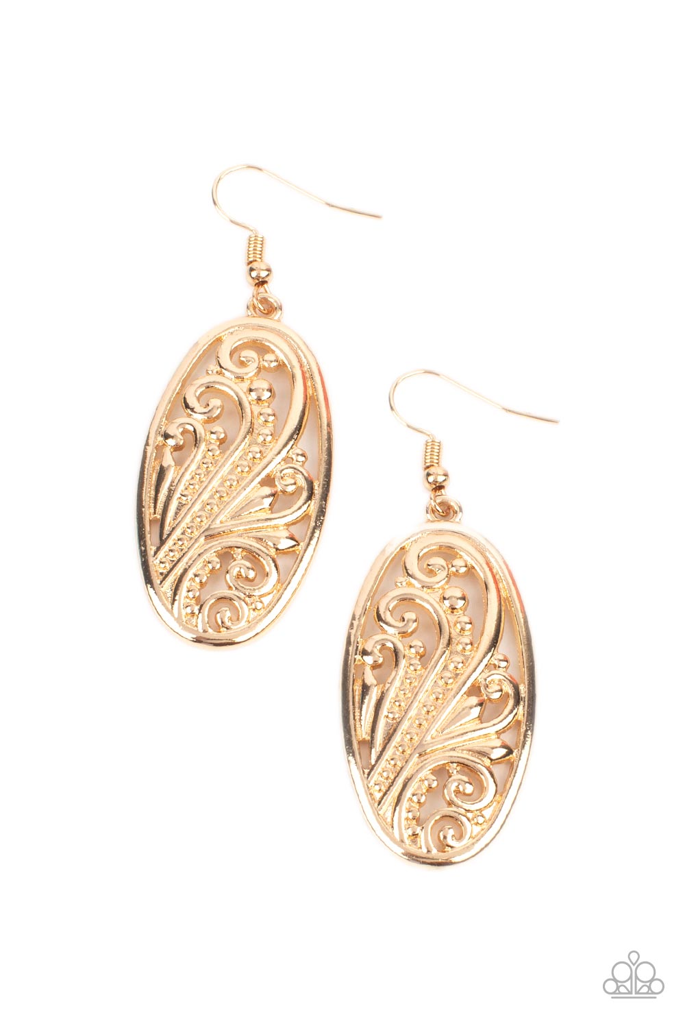 Paparazzi High Tide Terrace - Gold Earrings 