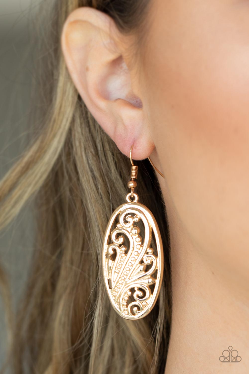 Paparazzi High Tide Terrace - Gold Earrings 