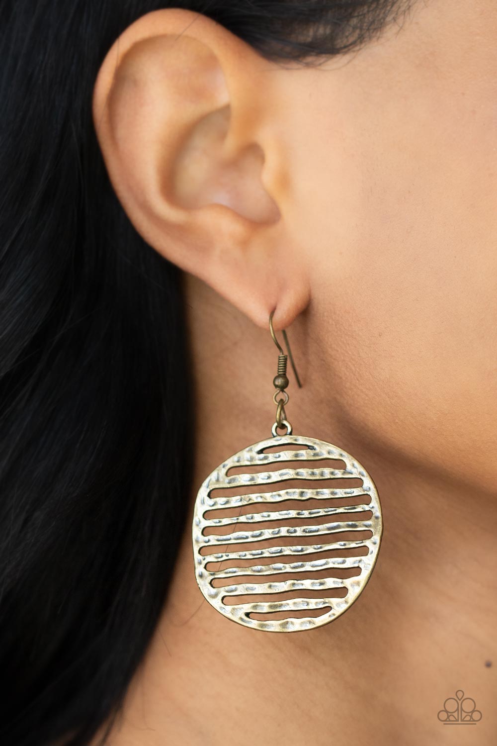 Paparazzi Sunrise Stunner - Brass Earrings 