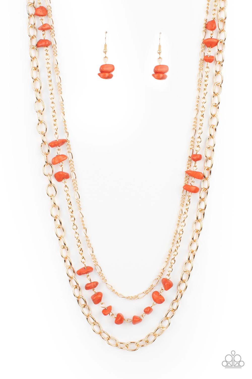 Artisanal Abundance - Orange Necklace 