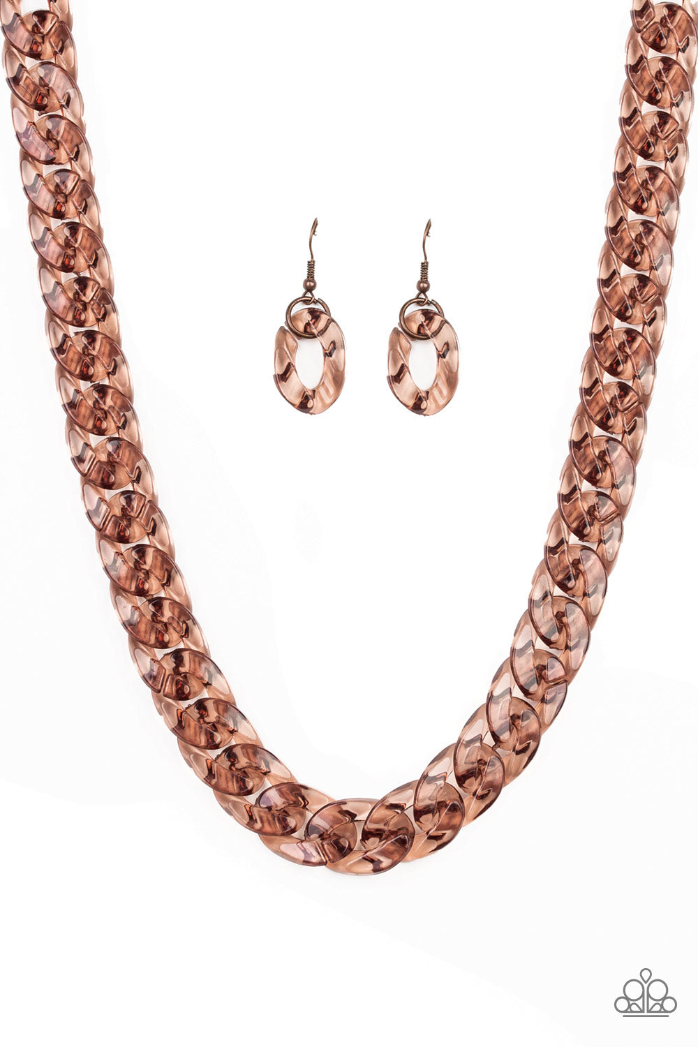 Paparazzi Put It On Ice - Copper Necklace - Kingdom Bling Showroom