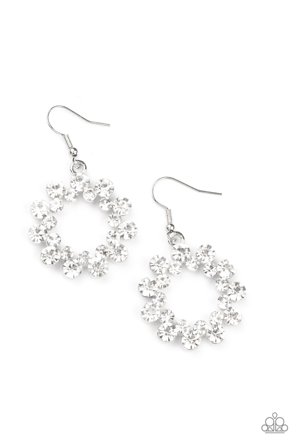 Champagne Bubbles - White Earring