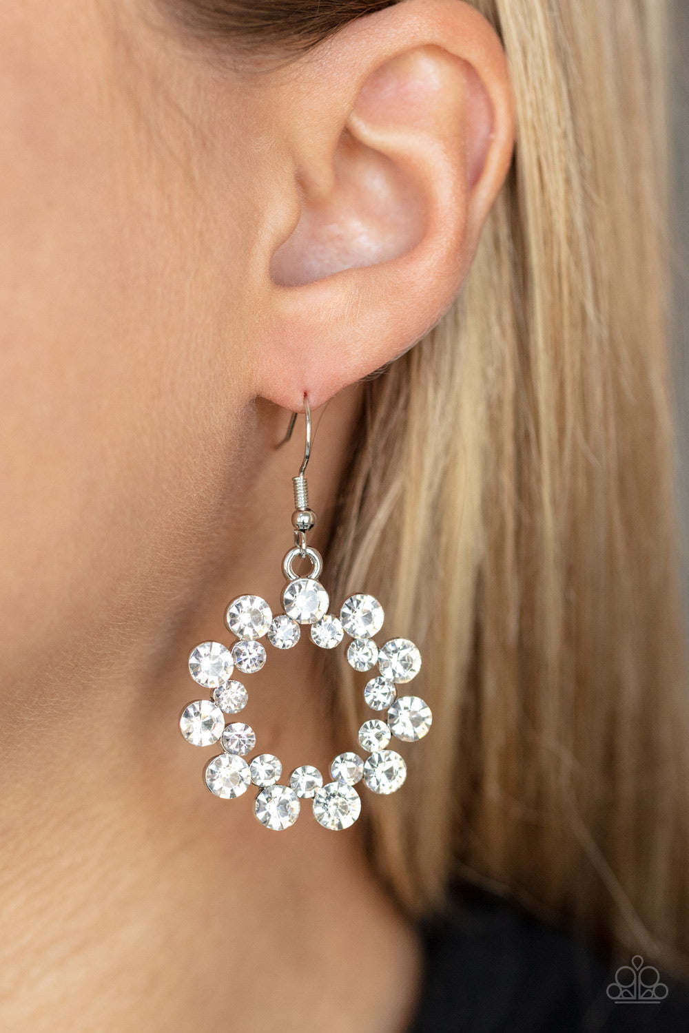 Champagne Bubbles - White Earring