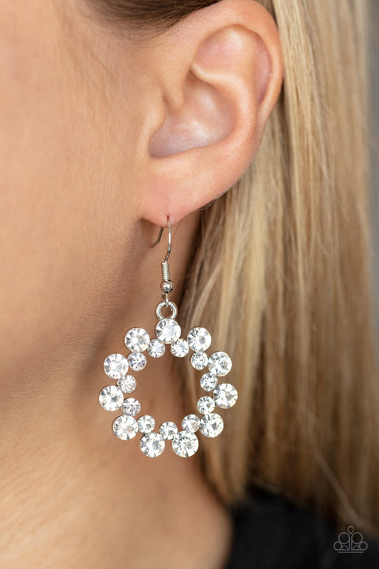 Champagne Bubbles - White Earring