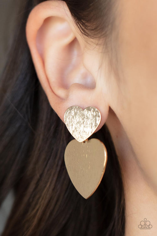 Heart-Racing Refinement - Gold Earring