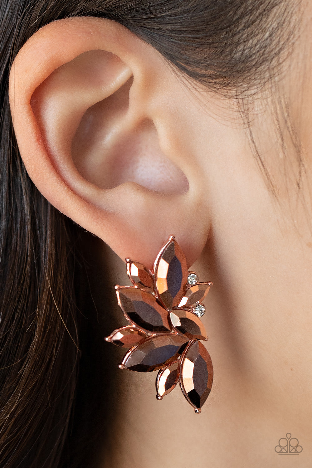 Instant Iridescence - Copper Post Earring