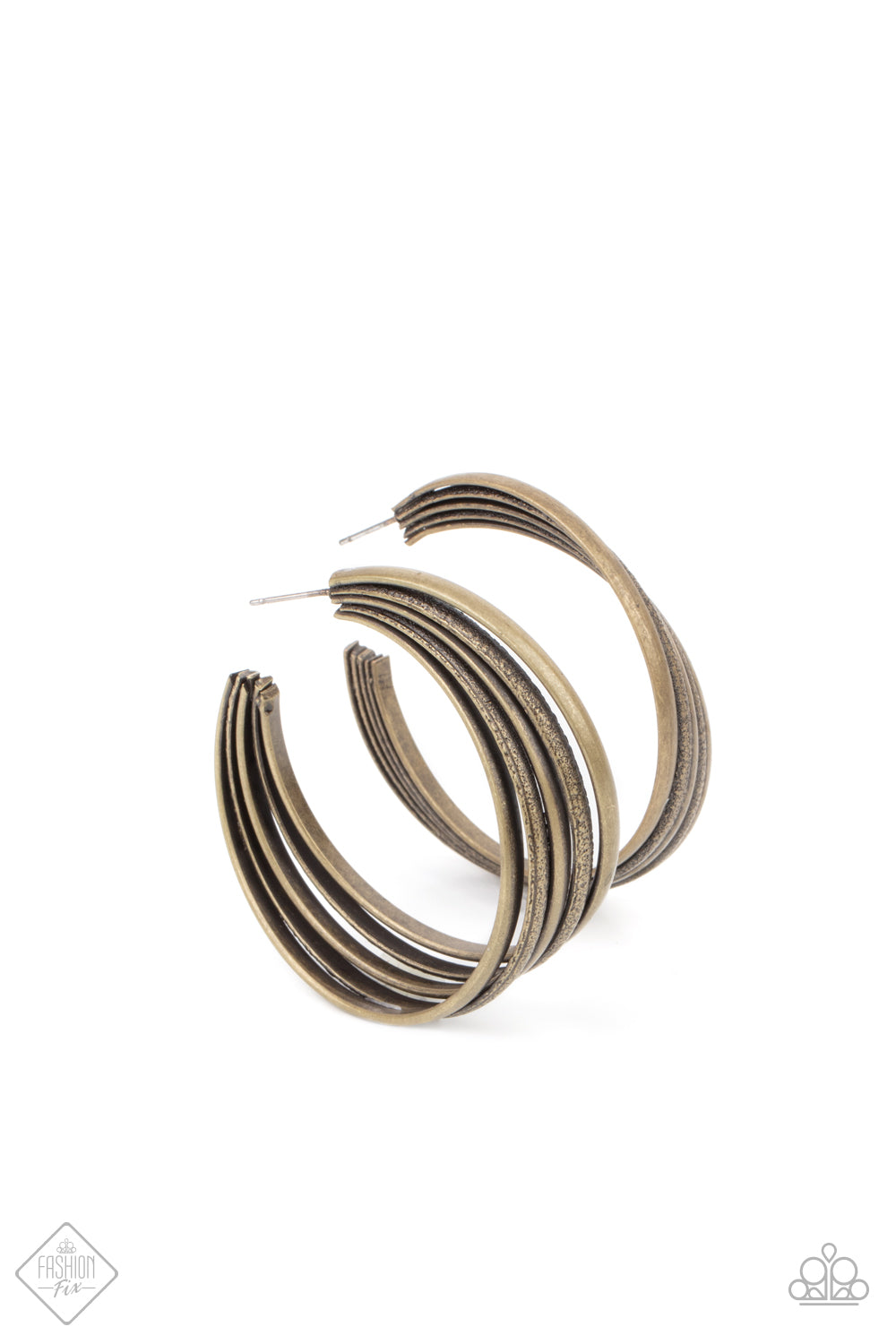 Paparazzi In Sync - Brass Hoop Earrings 