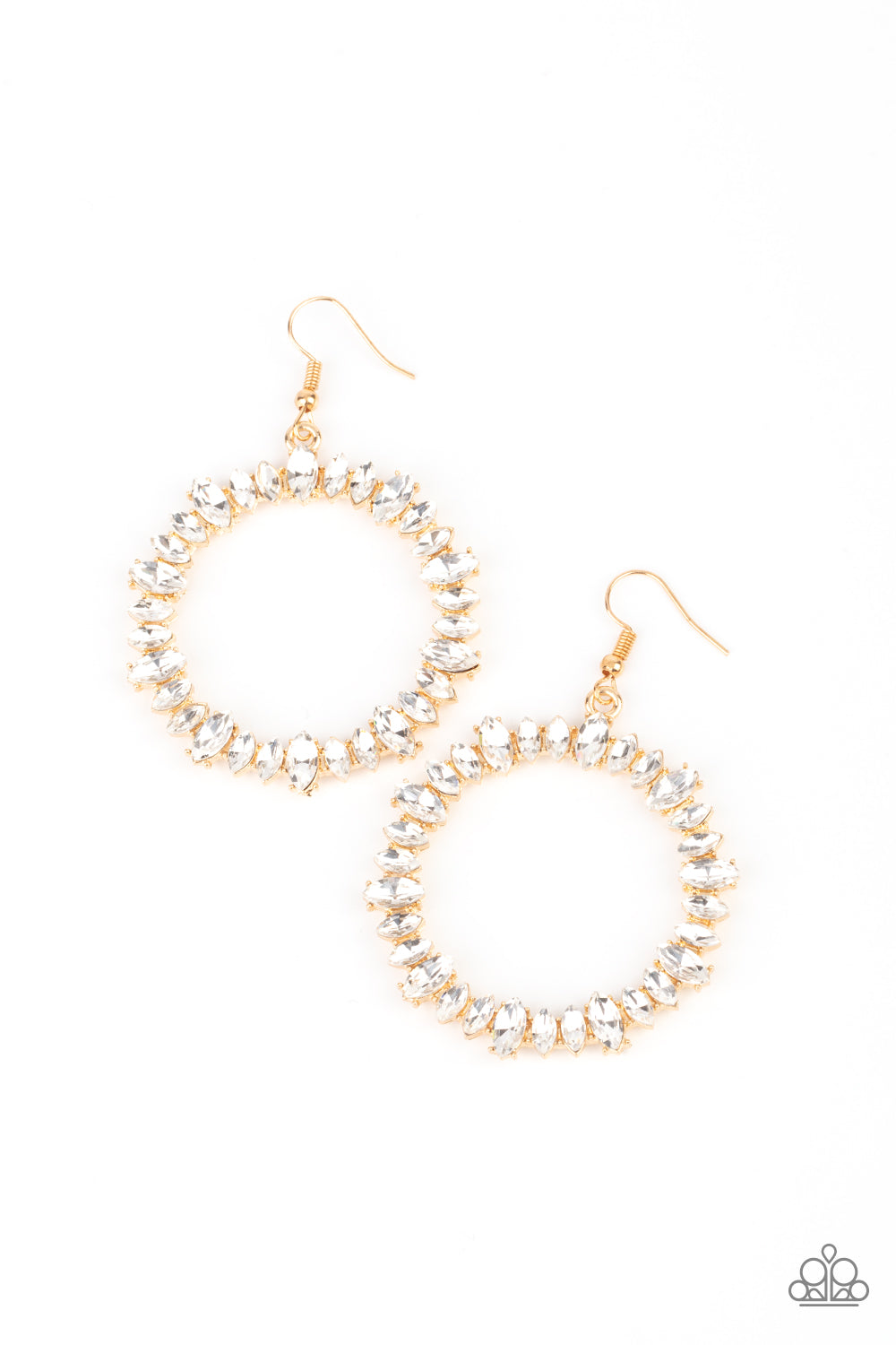 Paparazzi Glowing Reviews - Gold Earrings 