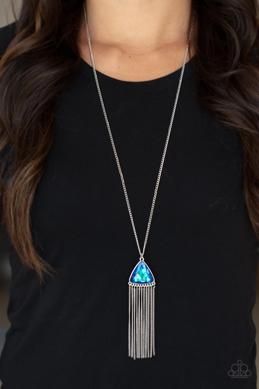 Proudly Prismatic - Blue Necklace 