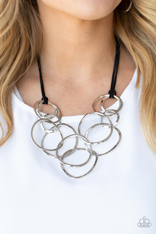 Spiraling Out of COUTURE - Silver Necklace 