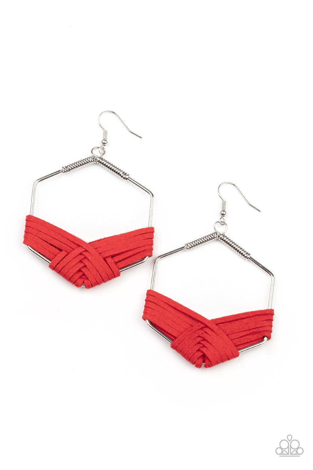 Suede Solstice - Red Earring