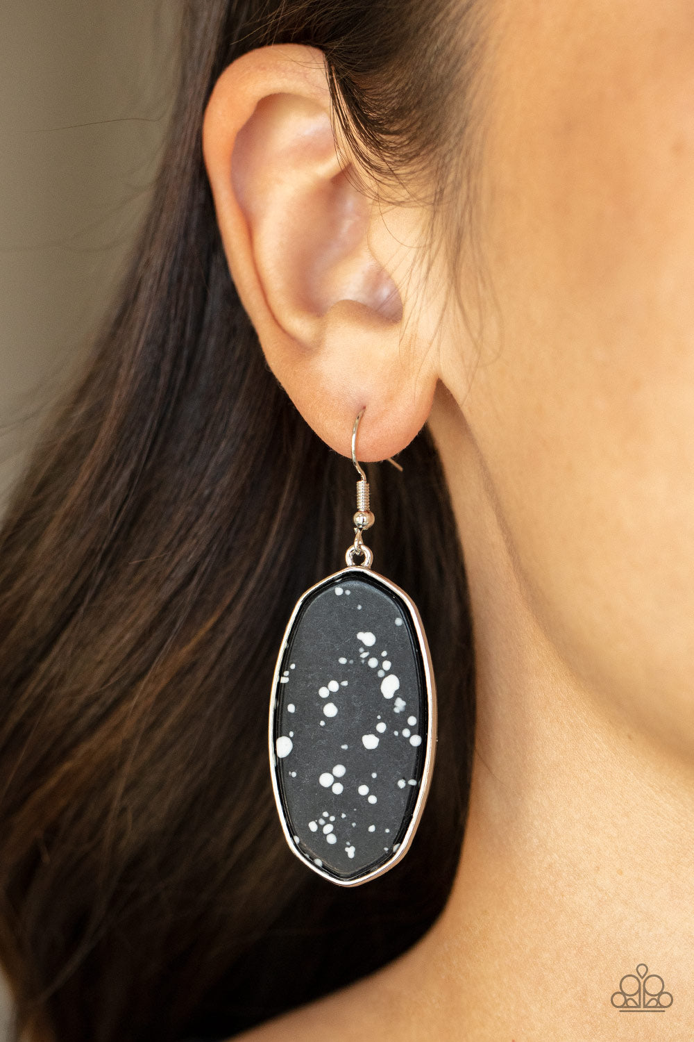 Stone Sculptures - Black Earrings