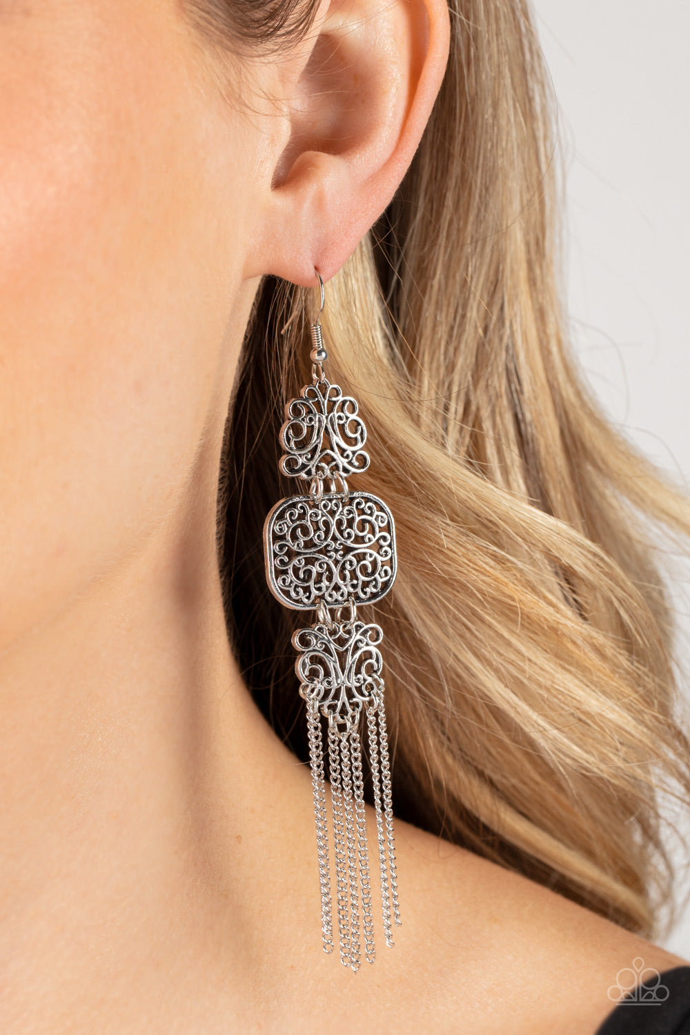 Eastern Elegance - Silver Earring