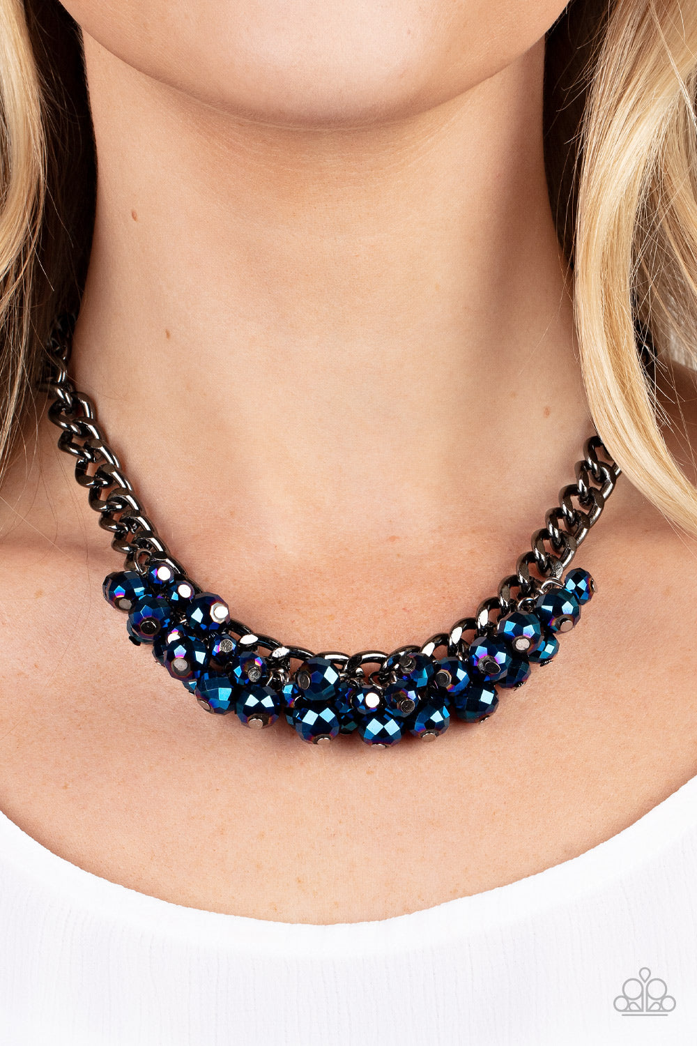 Galactic Knockout - Blue Necklace 