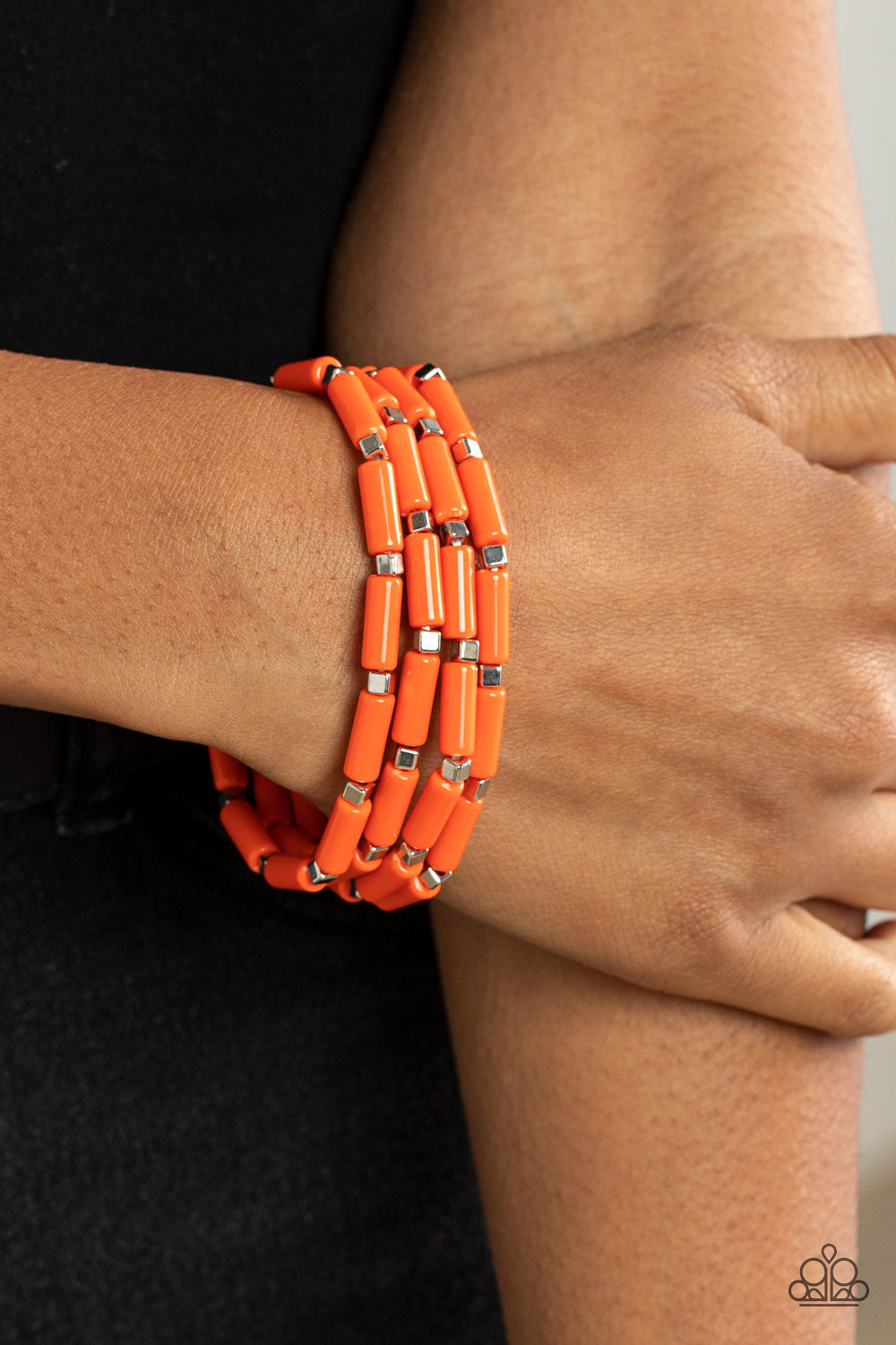 Paparazzi Radiantly Retro - Orange Bracelet 