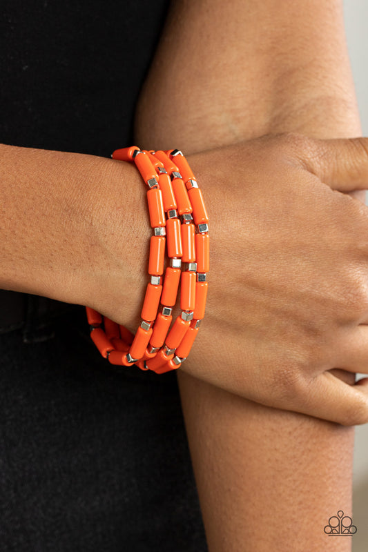 Paparazzi Radiantly Retro - Orange Bracelet 