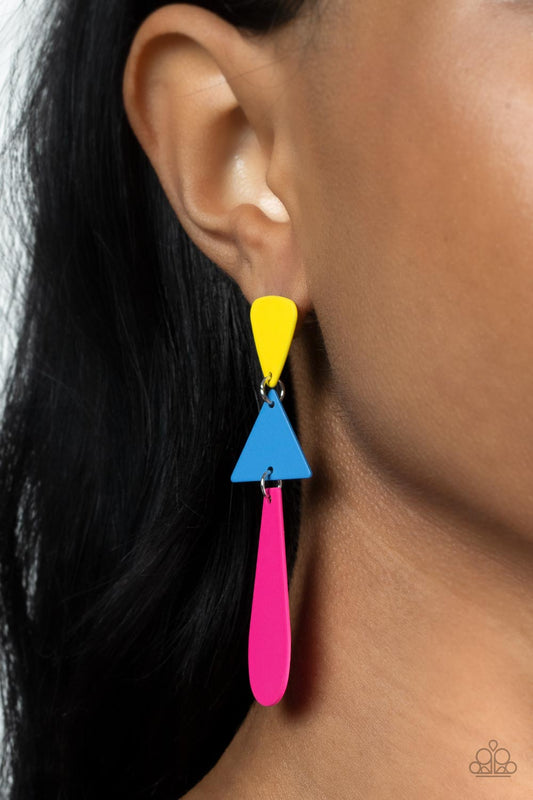 Paparazzi Retro Redux - Multi Post Earring