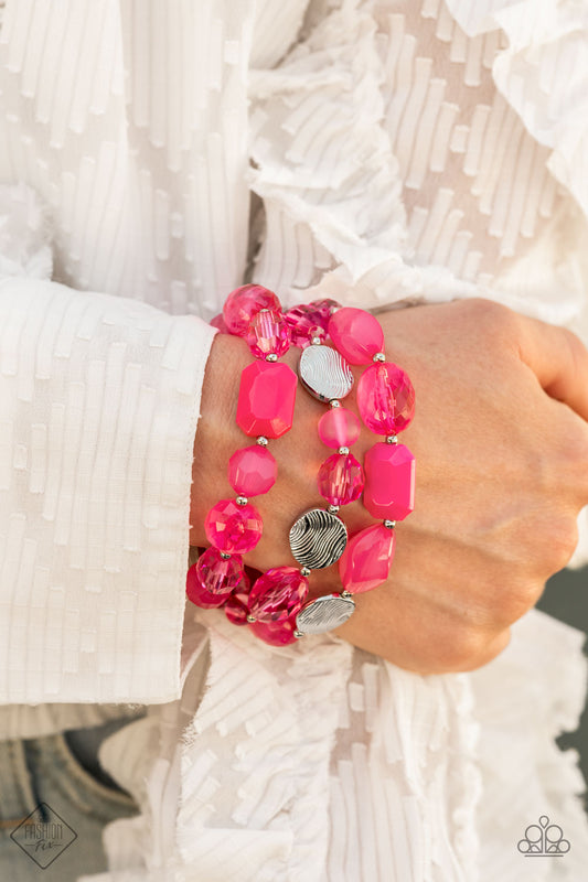 Oceanside Bliss - Pink Bracelet 