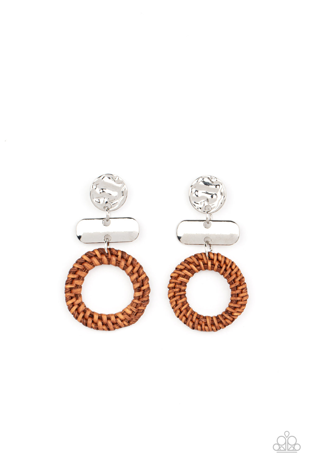 Woven Whimsicality - Brown Earrings