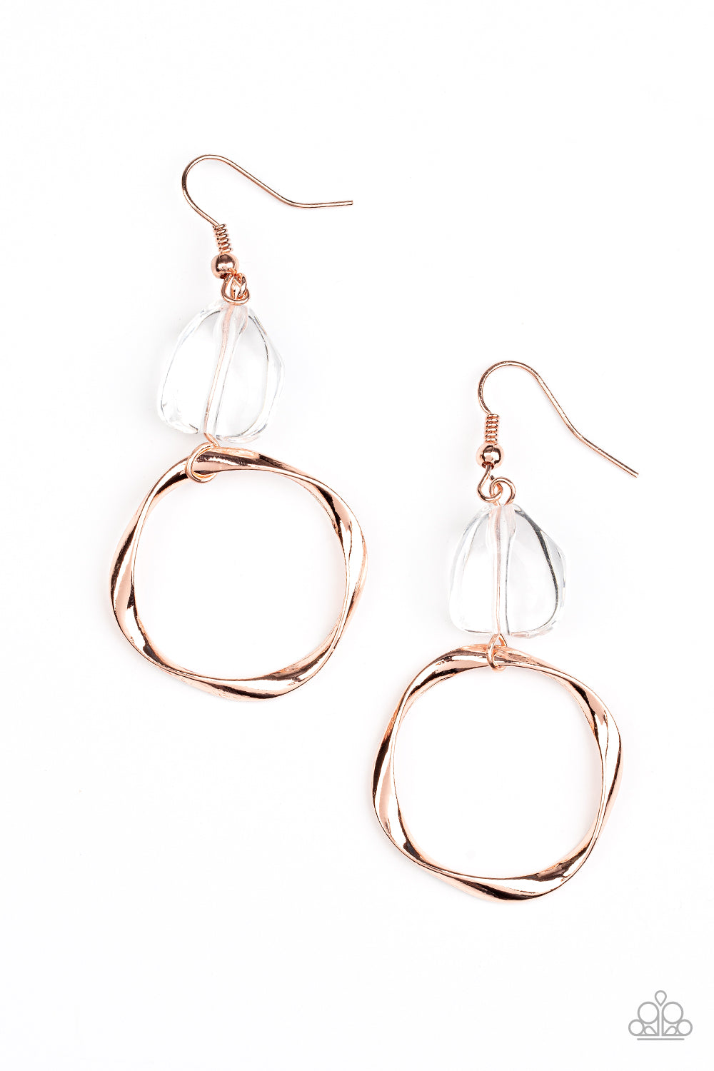 Paparazzi All Clear - Copper Earrings 