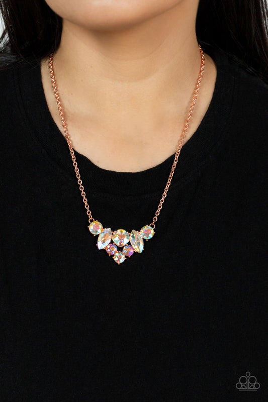 Paparazzi Lavishly Loaded - Copper Necklace Life of the Party Exclusive October 2021