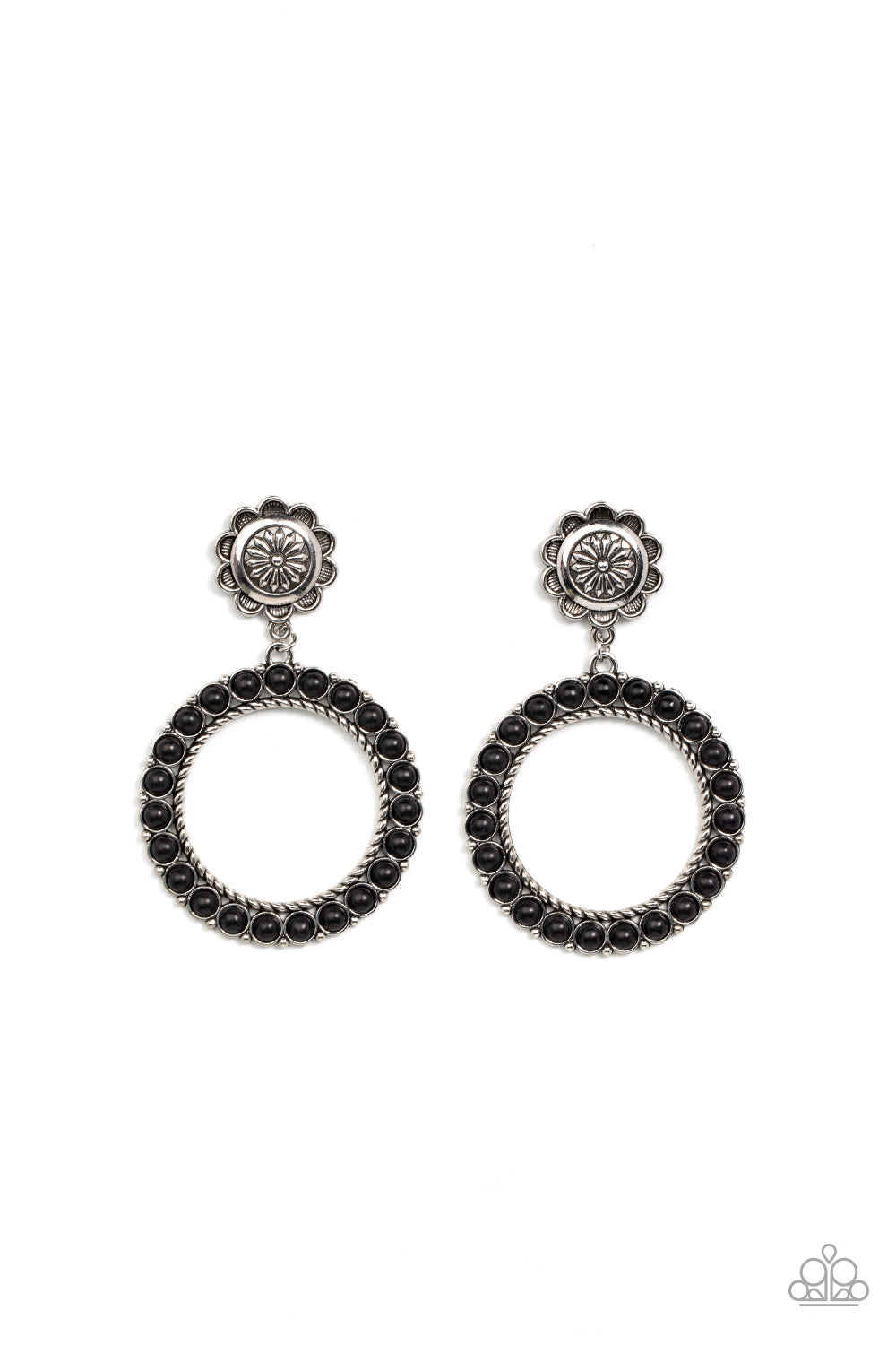 Playfully Prairie - Black Earring