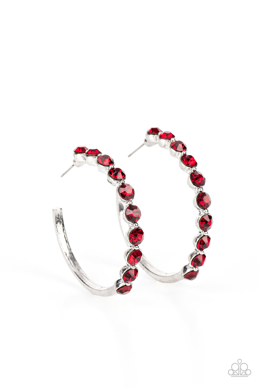 Photo Finish - Red Hoop Earrings 