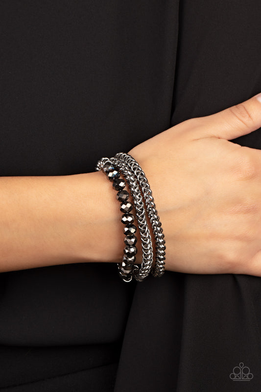 Gutsy and Glitzy - Silver Bracelet 