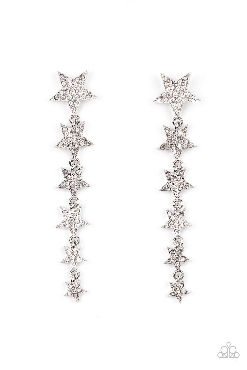 Americana Attitude - White Post Earrings