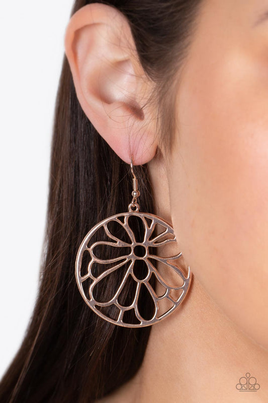 Glowing Glades - Rose Gold Earrings