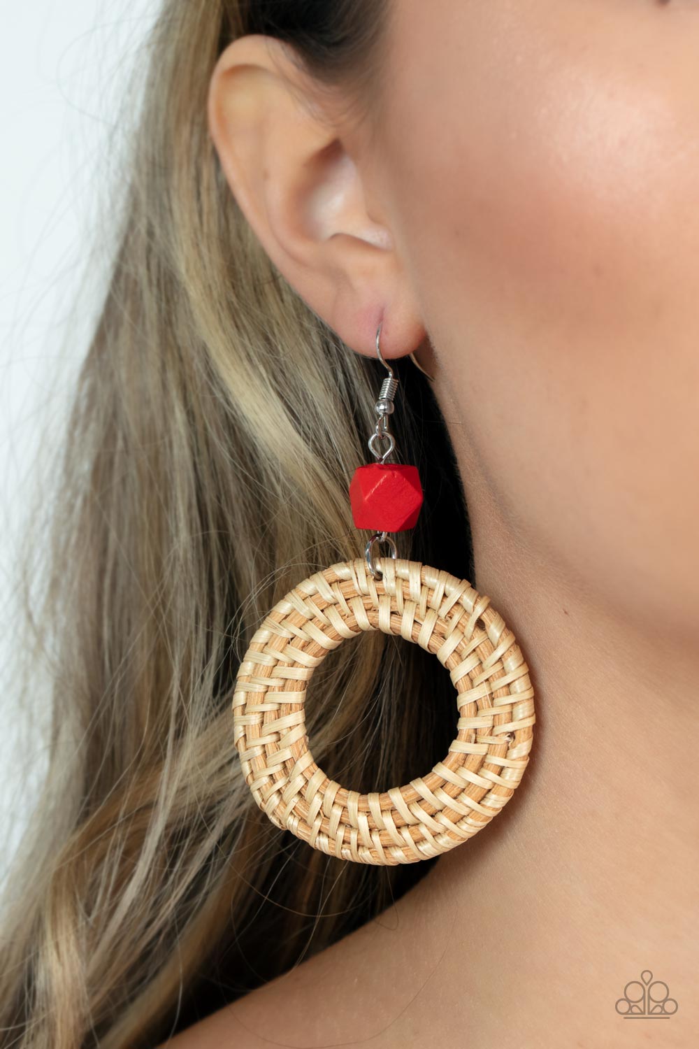 Wildly Wicker - Red Earrings