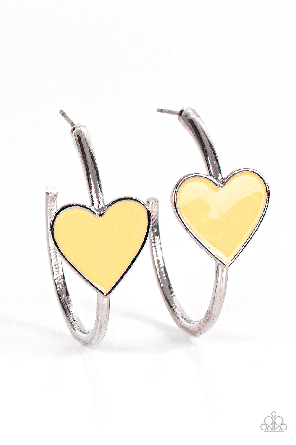 Paparazzi Kiss Up - Yellow Hoop Earrings 