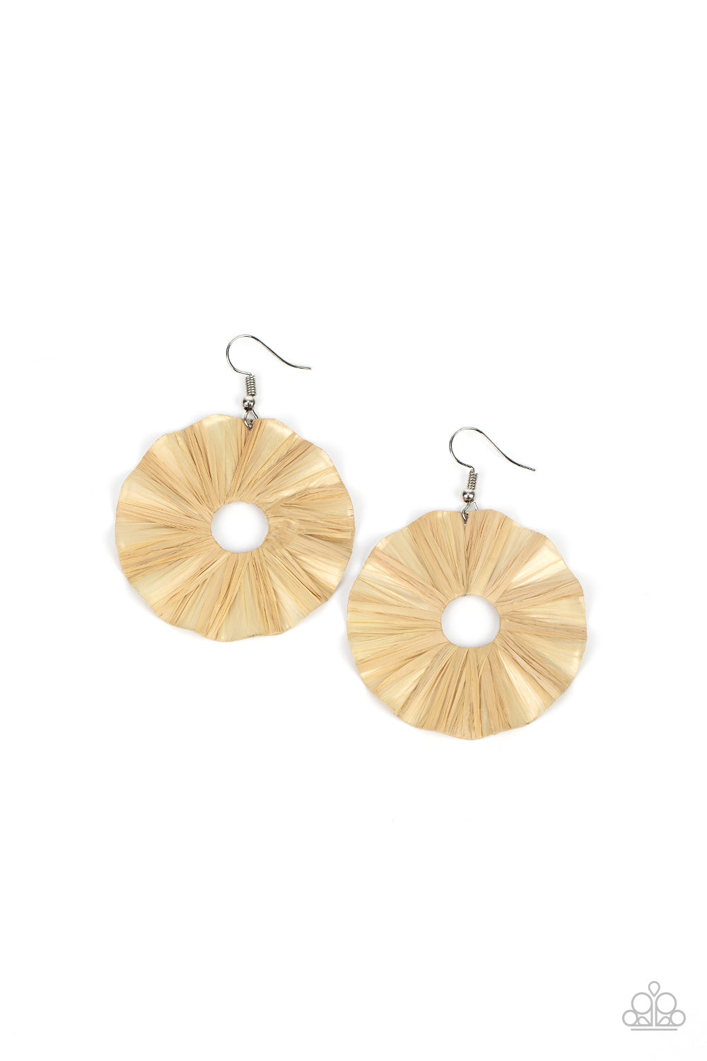 Paparazzi Fan the Breeze - Brown Earrings 