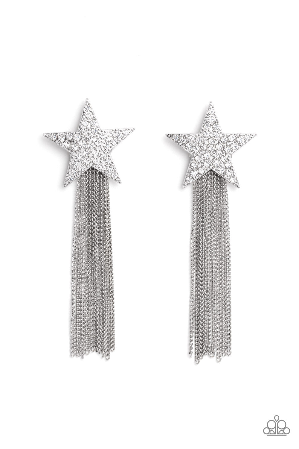 Superstar Solo - White Post Earrings - Life of the Party Exclusive December 2022