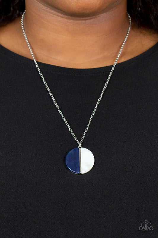 Elegantly Eclipsed - Blue Necklace