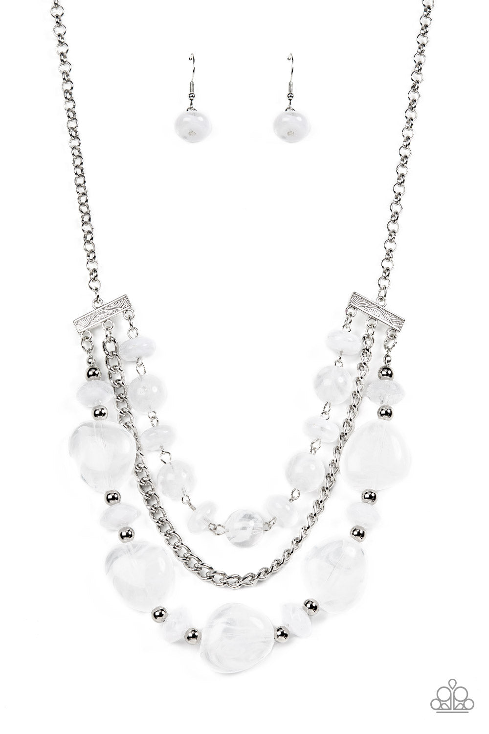 Paparazzi Oceanside Service - White Necklace 