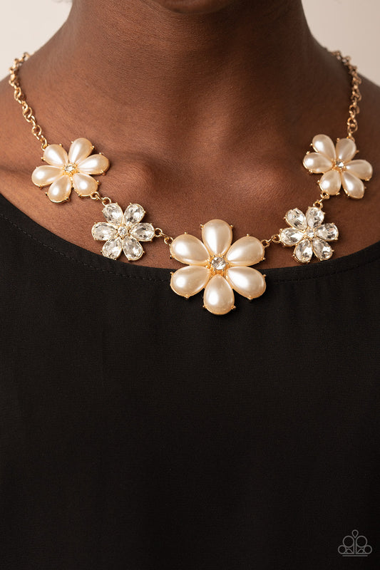 Fiercely Flowering - Gold Necklace 