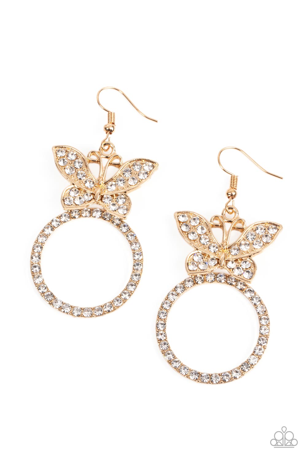 Paparazzi Paradise Found - Gold Earrings 