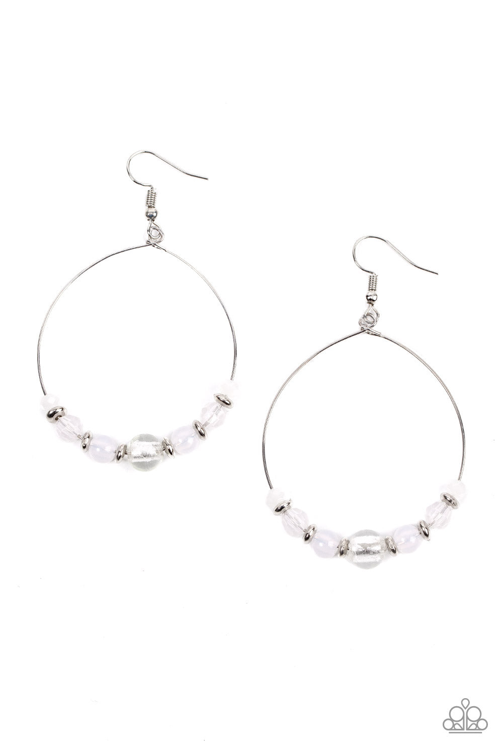 Ambient Afterglow - White Earrings